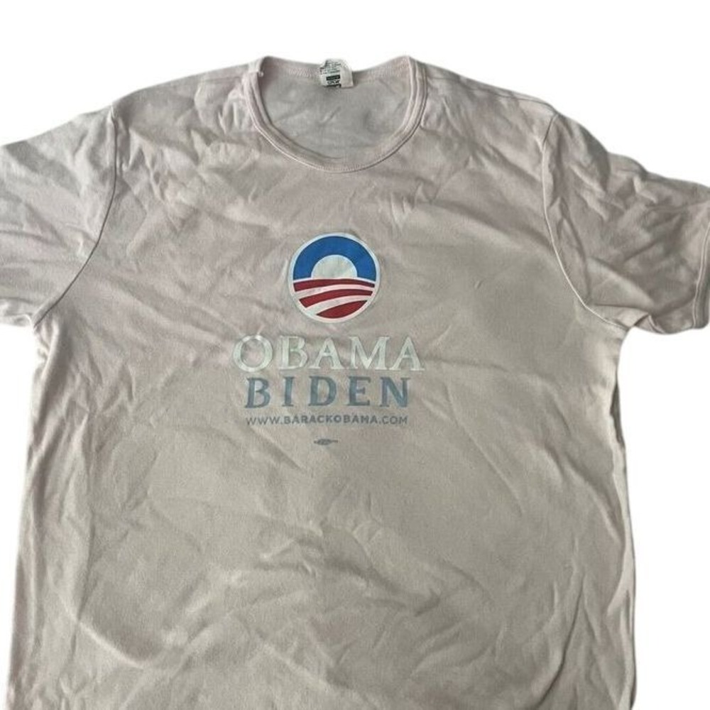 VINTAGE 2008‎ Obama Biden Campaign Shirt XL Pink Women's Barack Joe President